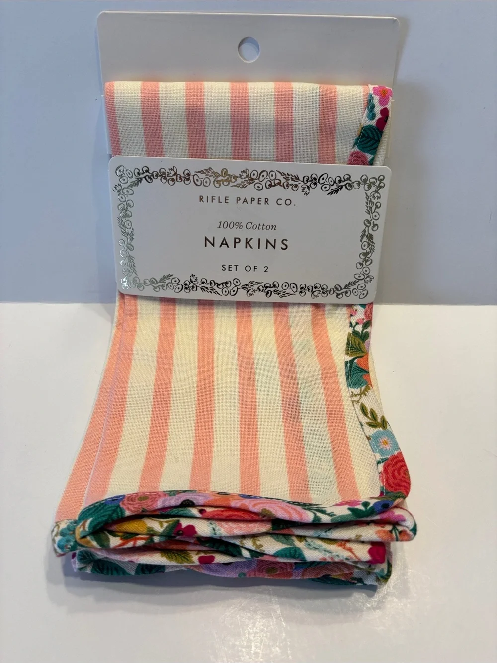 Rifle Paper Co. Rose Stripe Napkin Set of 2